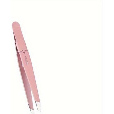 Wenkbrauwpincet Kleurrijke haarschoonheid Fijne haartrekker Roestvrij staal Schuine wenkbrauwclips Verwijderen Make-uptools roze