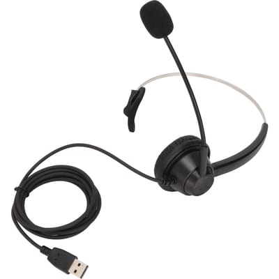 H360DUSB Casque d'affaires mono-auriculaire Noir Réduction de bruit Casque d'affaires USB pour interface USB