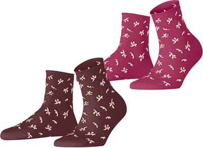 Esprit Twig 2-Pack gedessineerd katoen multipack sokken dames veelkleurig - maat 35-38