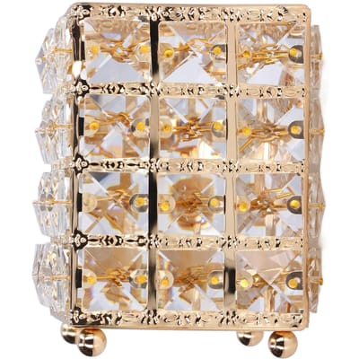 Porte-pinceaux de maquillage Style européen Pot de rangement pour maquillage pour salle de bain Maison Chambre Bureau Or or