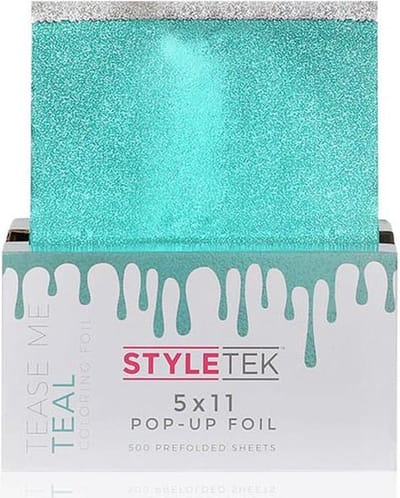 Styletek - Voorgevouwen 5x11 Teal Pop Up Folie - 500st
