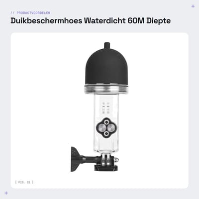 Dailygoods- Duikbeschermhoes 60M Waterdicht - PC Materiaal - Onderwateropnamen - Halfrond Koepelontwerp - Lichtgewicht - Geschikt voor Osmo Pocket - Waterdichte Behuizing