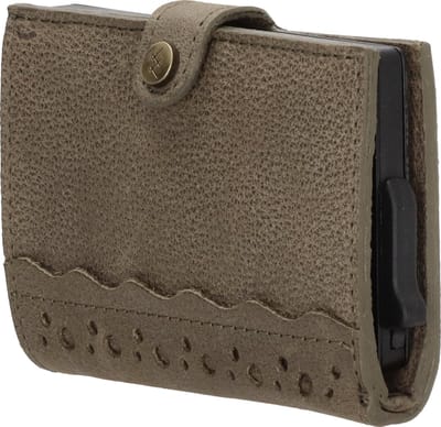 Hide & Stitches Marrakech Safety Wallet - 100% Leer - Olijfgroen