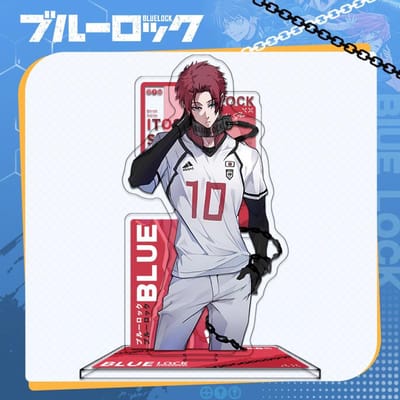 Duurzaam Blue Lock 351 Serie Dubbele Inzet Grote Standee Isagi Yoichi Bachira Meguru Nagi Seishiro Menselijke Figuur Bureaublad Decoratie