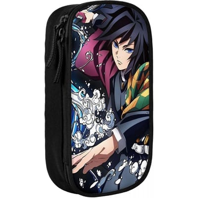 Water Hashira Giyu Tomioka Etuis Anime Demon Slayer Pennenhouder Student Grote Opbergruimte Studenten Schoolcadeau Etuis (as the picture,One Size)