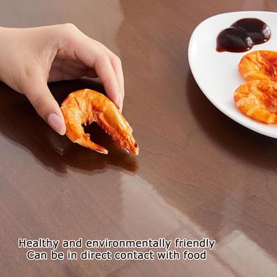 Tafelbeschermer Rechthoekig - Tafelkleed PVC - Tafel Beschermen - 3mm Dik Waterdicht - 80 x 160 cm - Transparant