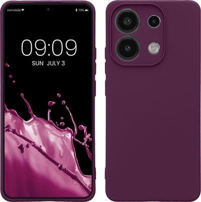 kwmobile telefoonhoesje geschikt voor Xiaomi Redmi Note 13 4G - Hoesje voor smartphone - Precisie camera uitsnede - TPU back cover in bordeaux-violet