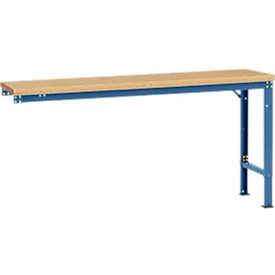 Manuflex aanbouwtafel UNIVERSAL Speciaal, 1750 x 800 mm, multiplex natuur, briljantblauw