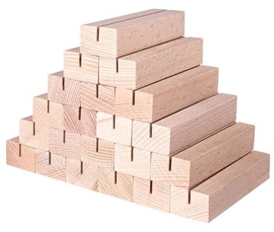 Houten Kaarthouders - 21 Stuks voor Bruiloft en Feestdecoratie - 10x3x2cm