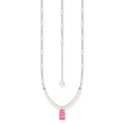 Thomas Sabo - KE2207-082-9-L45V - Ketting - 925 zilver - Dames - Goldbär roze - 40+5cm
