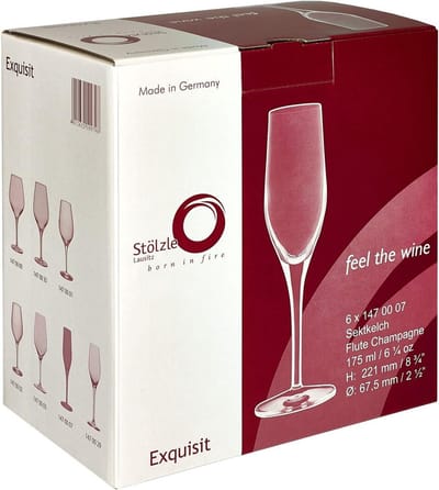 Champagneglazen 175 ml - elegante schuimwijnglazen - 6-delige set vaatwasmachinebestendig - hoogwaardig kristalglas - hoge kwaliteit