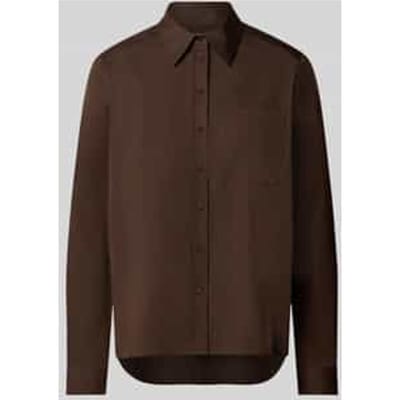 regular fit overhemdblouse van katoenmix