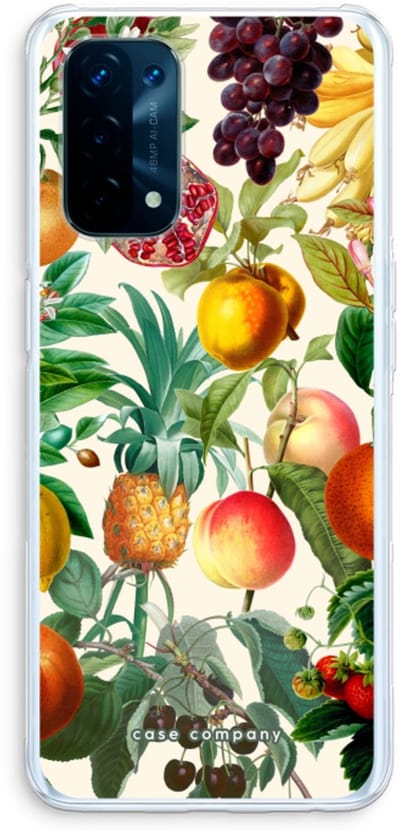 Case Company® - Hoesje geschikt voor Oppo A74 5G hoesje - Classic Flora - Soft Cover Telefoonhoesje - Bescherming aan alle Kanten en Schermrand