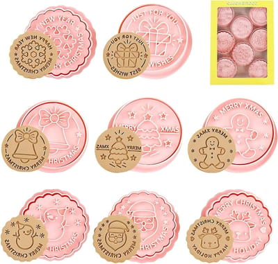 8-delige set koekjesuitsteekvormen voor Eid en Kerst, creatieve Ramadan mallen voor kinderen en volwassenen, ideaal voor het decoreren van taarten en gebak met 3D ontwerpen