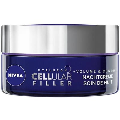 NIVEA CELLular Expert Filler Anti-Age Nachtcrème voor Vrouwen - Alle Huidtypes - Crème met Hyaluronzuur en Foliumzuur - Hydraterend en Anti-Rimpel Effect - 50 ml