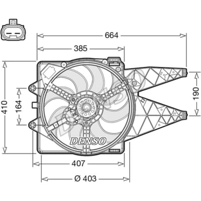 Koelventilatorwiel, motorkoeling DENSO DER09309