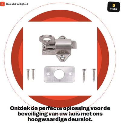 Dailygoods- Deurslot Automatische Vergrendeling - Deurslot Buitendeur - Deurslot Binnendeur - Schuifvergrendelingsmechanisme - Zinklegering - Eenvoudige Installatie