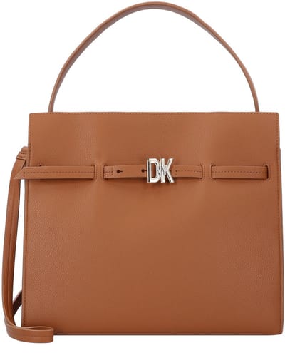 DKNY Milan Schoudertas Leer 31 cm - Dames - cognac