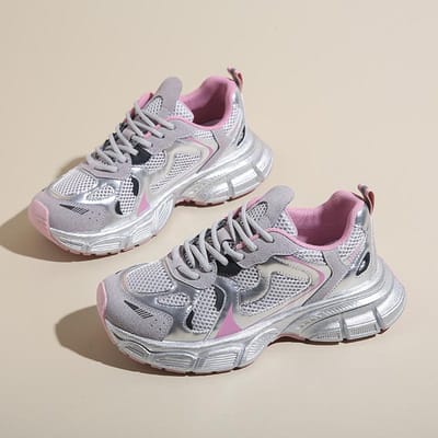 Nieuwe Dad Shoes voor Dames Lente Studenten Sport Hardloopschoenen Casual Schoenen Dikke Zool Hoogte 39 gray