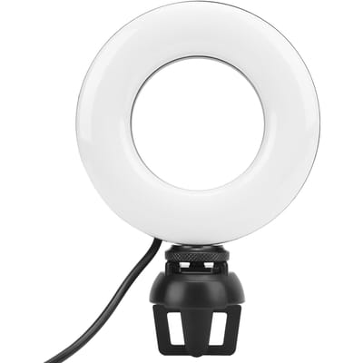 YT‑48 4 inch Ronde LED Vullicht voor Online Vergaderingen Live Streaming Vlog Filmen Verlichting white