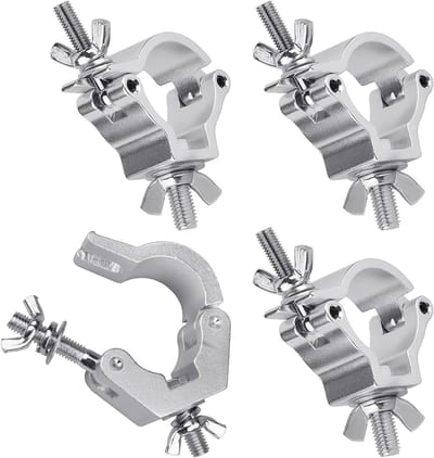 Verstelbare Truss Klemmen 48-51mm voor Snelontgrendeling, Sterke 100kg Capaciteit voor Podiumverlichting en Spotlights, 4 Stuks Aluminiumlegering