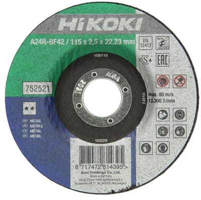 HiKOKI Doorslijpschijf kom voor Metaal 115x2,5mm - 752521
