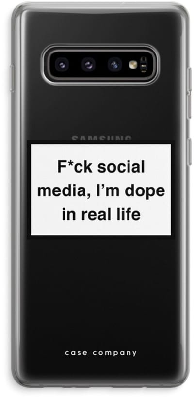 Hoesje geschikt voor Samsung Galaxy S10 Plus hoesje - I'm dope - Soft Cover Telefoonhoesje - Bescherming aan alle Kanten en Schermrand