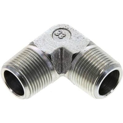 3/4'' NPT Buitendraad Verzinkt Stalen L-Fitting 90graden 200 Bar - Hydrauliek - FL2E-M-EZ-034N