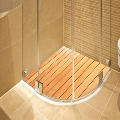 Houten Douchemat - Bamboe Badmat - Veilig Douchen - Antislip Ontwerp - 70x45cm - Natuurlijk Hout