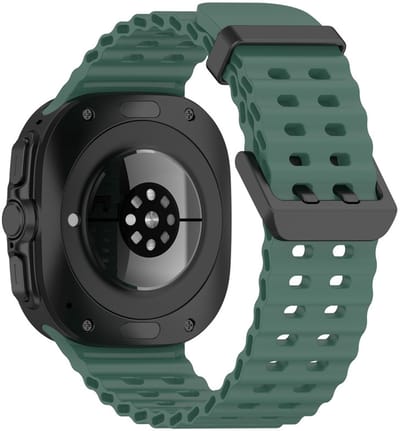 Siliconen bandje - geschikt voor Samsung Galaxy Watch Ultra (47mm) / Ultra 2025 (47mm) - legergroen