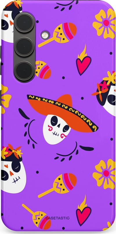Casetastic Hoesje Geschikt voor Samsung S24 - Stijlvolle Beschermende Duo-layer Case - Muertos sombrero