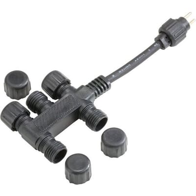FIAP 3252 Verdeler 5-voudig 3 cm Zwart
