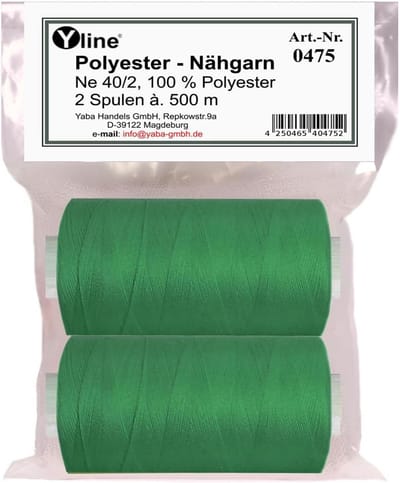 Naaigaren Spoelen - Polyester Garen - Naaimachine Gebruik - Scheurvast Duurzaam - 2 x 500 m - Donkergroen