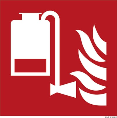 Draagbare schuimblusser sticker 200x200 mm - vinyl - ISO 7010 F010