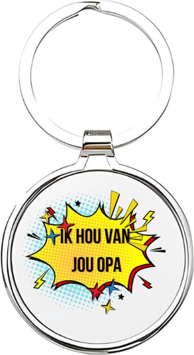 Akyol - Ik hou van jou opa Sleutelhanger - opa - De leukste opa - Opa sleutelhanger - grootvader sleutelhanger - Sleutelhanger voor opa - Familie sleutelhanger - verjaardagscadeautje - cadeau voor opa - grandfather - Pake - 4 x 7,5 CM