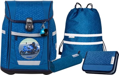McNeill Schooltas Tenero Schoolbag Set 5-delig Tetra Petrol