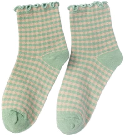 Dailygoods- Damessokken Ruches - Katoenen Sokken - Comfortabele Huissokken - Geschikt voor Sport/Vrije Tijd - Eén Maat - Zacht en Duurzaam