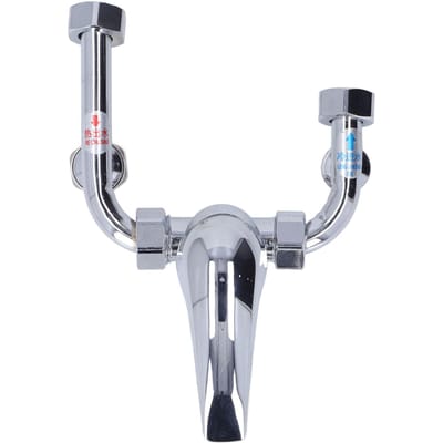 Mitigeur de Chauffe-Eau Électrique en Cuivre Montage en Surface Coude en U Froid Chaud Interrupteur Robinet de Douche Entrée d'Eau Pièces Universelles gray