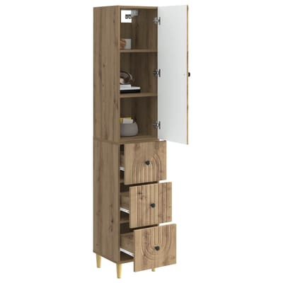 vidaXL - Kast - Set - 2 - st - Bewerkt - hout