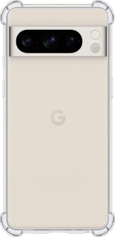 Hoes - Geschikt voor Google Pixel 8 Pro - Sterk & Shockproof - Siliconen Case - Back Cover - Telefoon Hoesje Shock Proof - Transparant