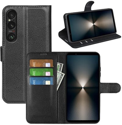 MobyDefend Hoesje - Geschikt voor Sony Xperia 1 VII - Kunstleren Wallet Book Case (Sluiting Voorkant) - Zwart
