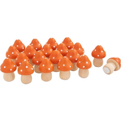 VBS Decoratieve houten paddenstoelen, 20 stuks
