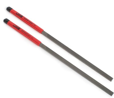 Moer en Zadel Vijlen - Vorm Vijlen Set - Snaarinstrumenten Reparatie - Vier Snijvlakken - Set van 2 - Zwart