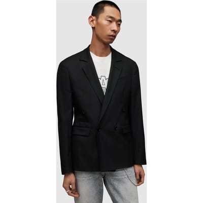 AllSaints Evar Blazer Black Size: 36 | Blazers Outlet | Heren | Zwart