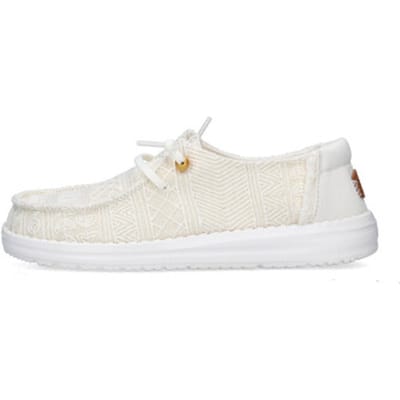 HEYDUDE Wendy Crochet Instappers wit Textiel - Maat 39