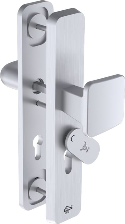 M&C Veiligheidsbeslag met Beschermplaat PC55 Knop/Kruk Aluminium F9 – SKG*** – Verstelbaar