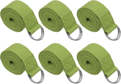Yogariem - Stretchband Fitness - Houding Verbeteren - Verstelbare D-ring - 6 Voet Lengte - Donkergroen