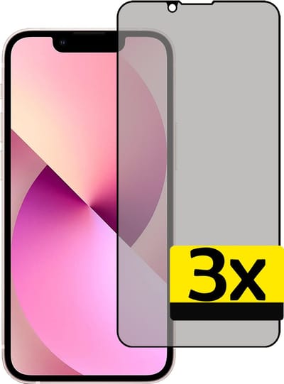 Screenprotector - Geschikt voor Apple iPhone 13 Mini - 3 Stuks - Privacy Filter - Beschermglas - Gehard Glas - Tempered Glass - Screen Protector