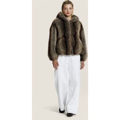 ALTER EGO Hazel Fur Jacket Brown Größe: XS | Kunstfell-Jacken Outlet | Damen | Braun