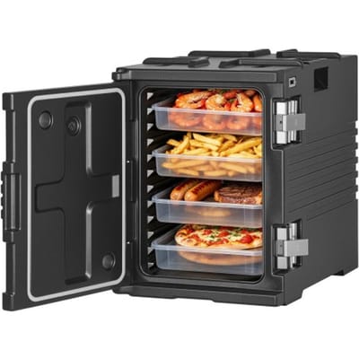 VEVOR Thermobox 90 L, Geïsoleerde Doos voor Het Warm en Koud Houden Van Eten en Drinken, Lldpe Thermische Doos 650 X 450 X 620 Mm, Transportdoos voor Eten en Drinken, Thermische Container voor Diverse Panmaten (Zonder Pan)
